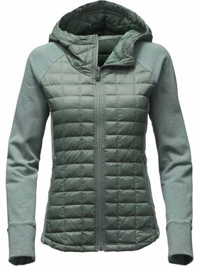 The North Face Woman Green Hybrid Thermoball Quilt Zip-Up Jacket SMALL Granola